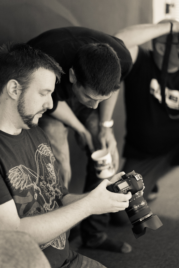 students looking at camera